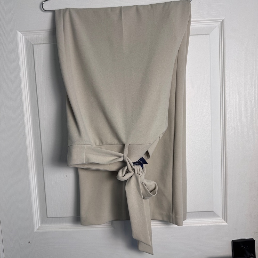 Elegant Cream Wide Leg Pants